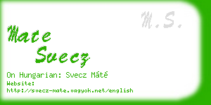 mate svecz business card